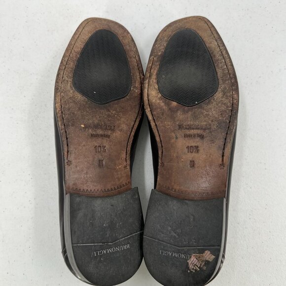 Bruno Magli 10.5M Brown Leather Bit Loafers - Picture 3 of 13
